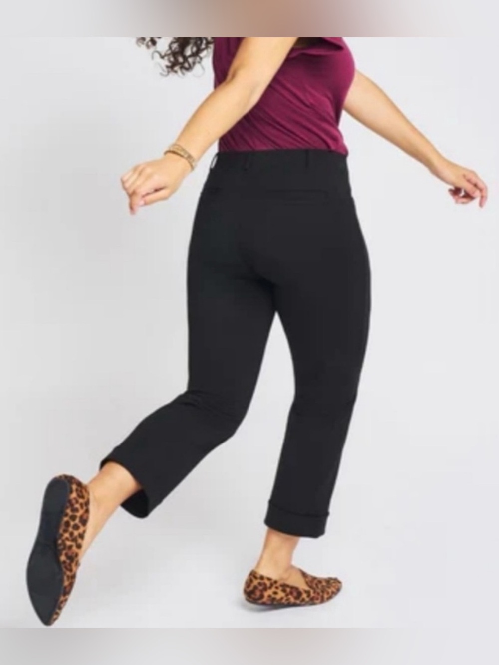 Betabrand Cosmo Lite Dress Yoga Crop Pants in Black Women's Size Medium Petite